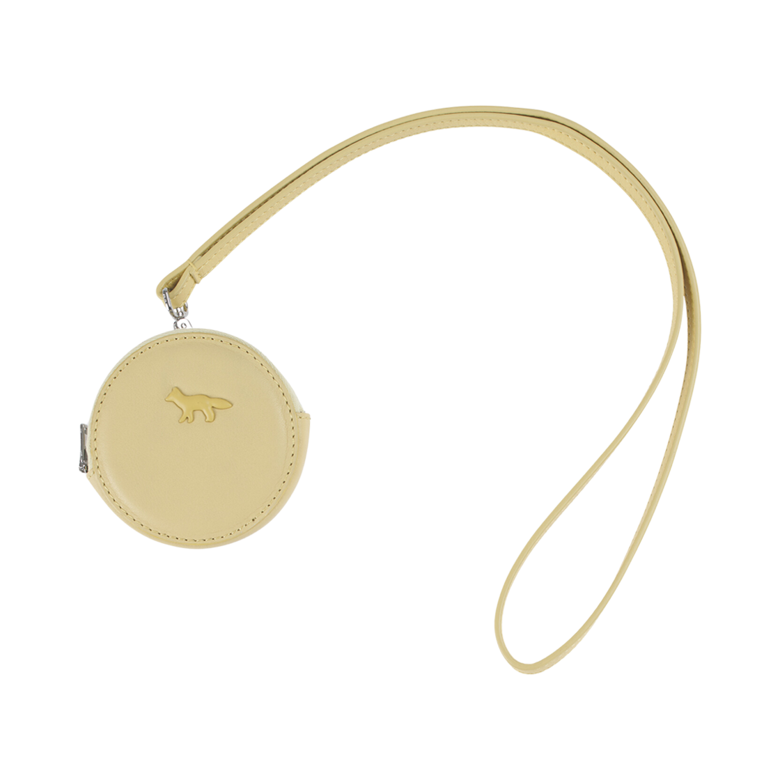 MW05347LC0045-P318 Maison Kitsune The Cloud Zipper Coin Purse Lime Green