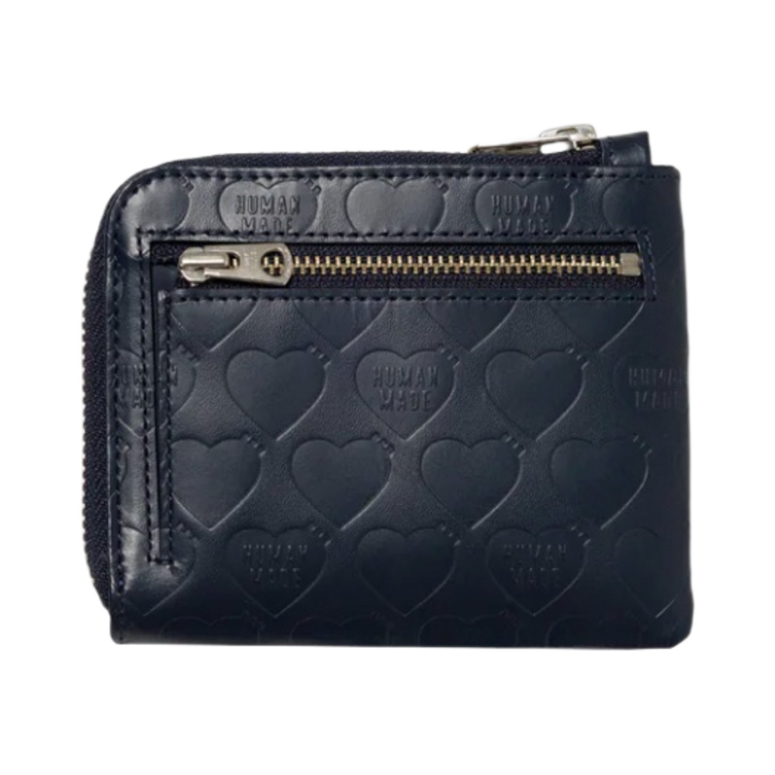 휴먼 메이드 레더 집 월렛 네이비(Human Made Leather Zip Wallet Navy) - 2