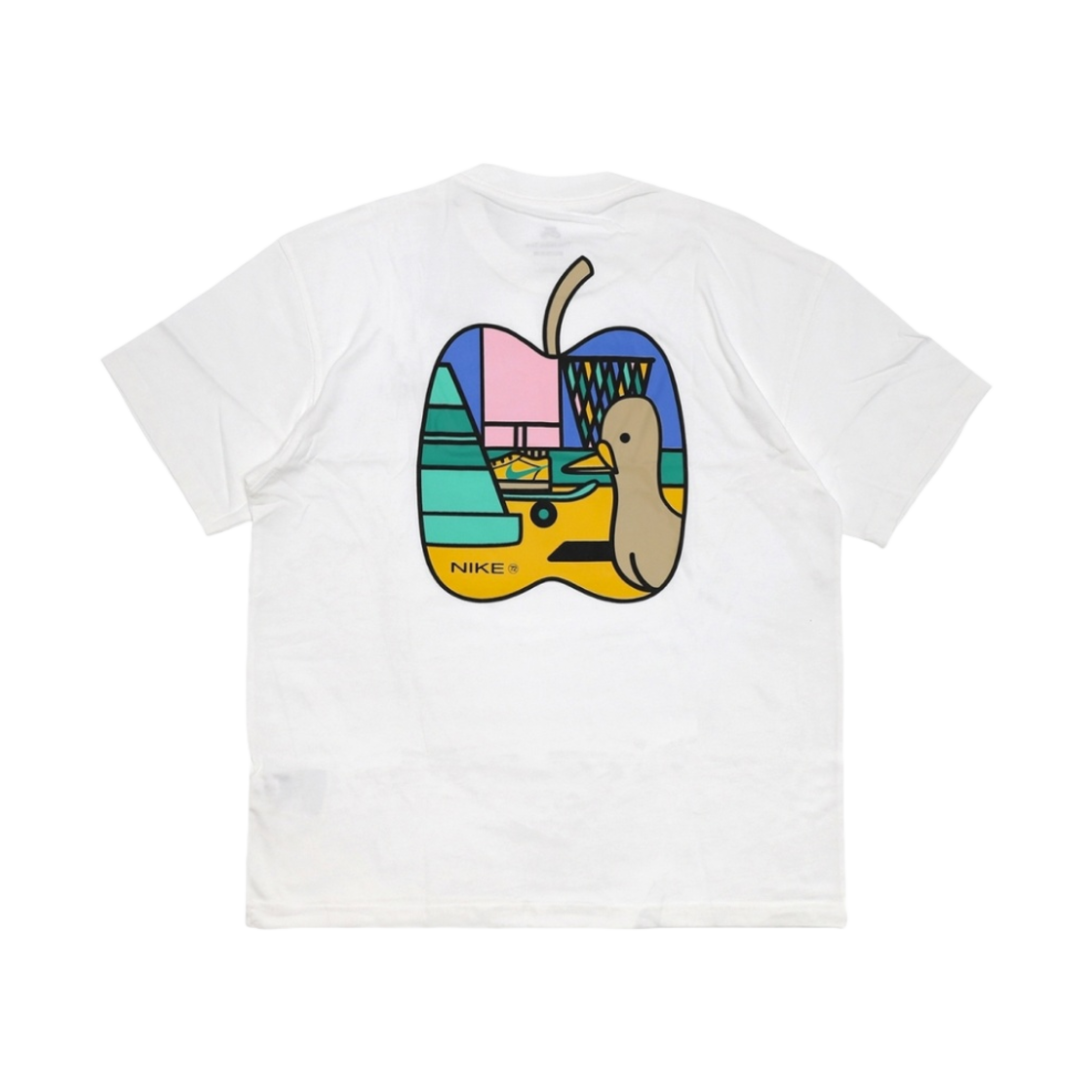 나이키 SB 로고 스케이트보딩 애플 피죤 티셔츠 화이트 - 아시아