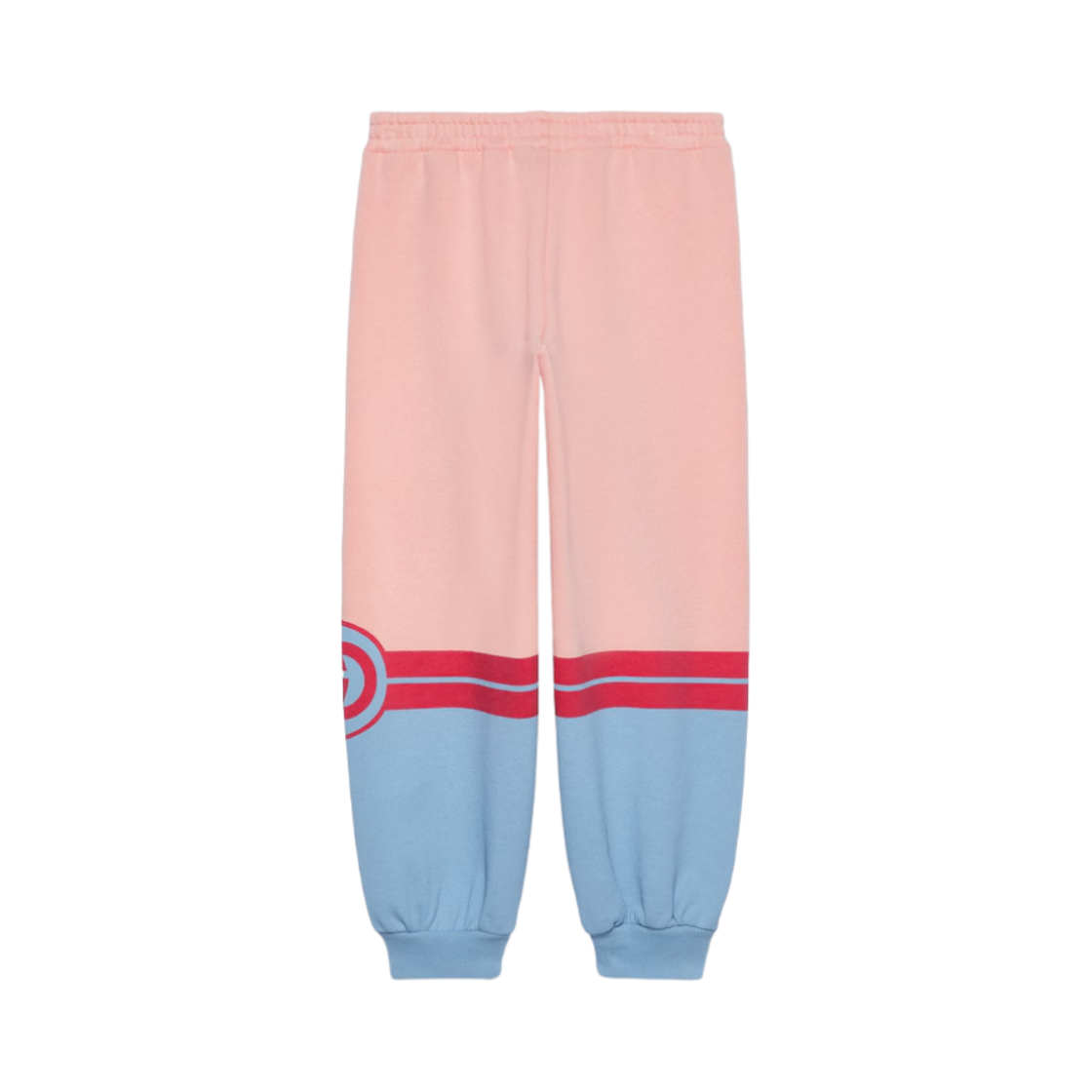 772323-XJF5X-6372 (Kids) Gucci Felted Cotton Pants Light Blue Pink