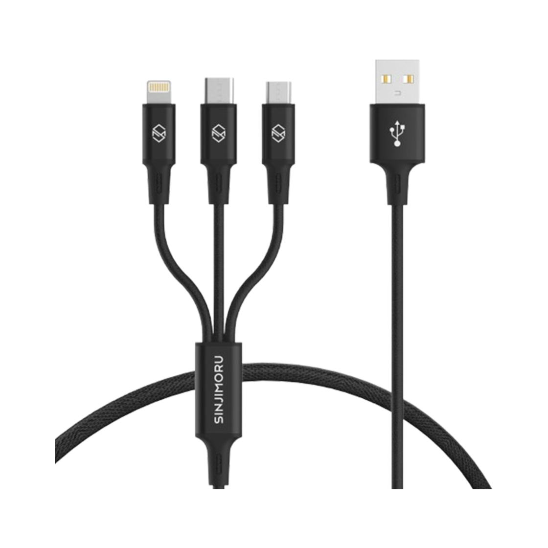 S250500007 SINJIMORU 3-in-1 QC 3.0 Quick Charging USB Cable 0.7M - 대표 이미지 #1