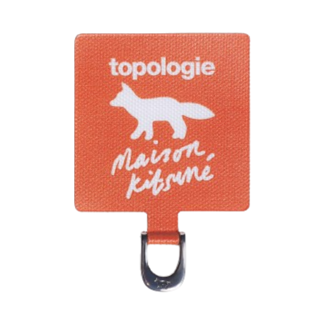 SPOU061-0107 Maison Kitsune x Topologie Phone Strap Adapter Marigold Red