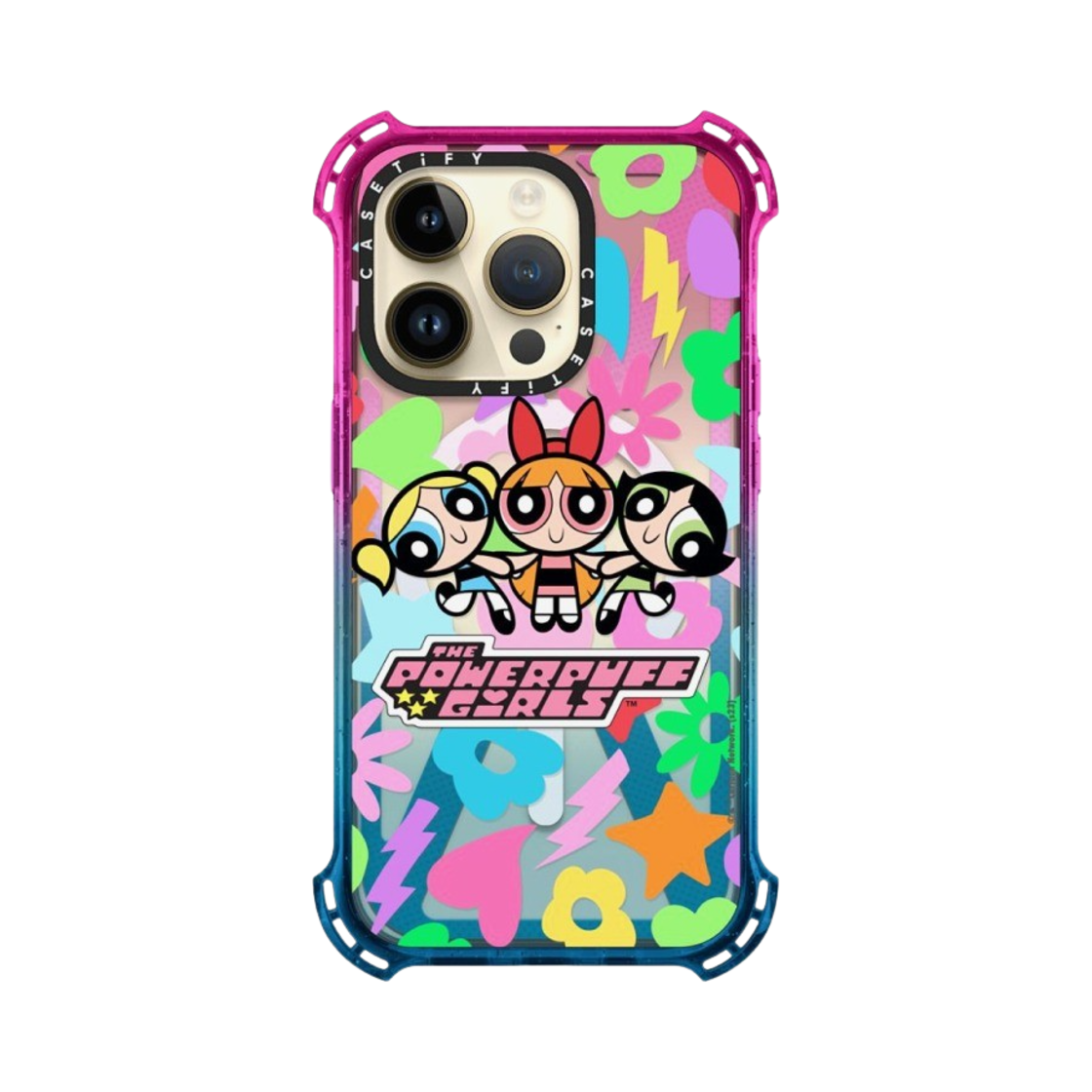 케이스티파이 x 파워퍼프걸 아이폰 아이콘 바운스 케이스 반투명 코튼 캔디(Casetify x The Powerpuff Girls iPhone Icons Bounce Case Sheer Cotton Candy) - 4