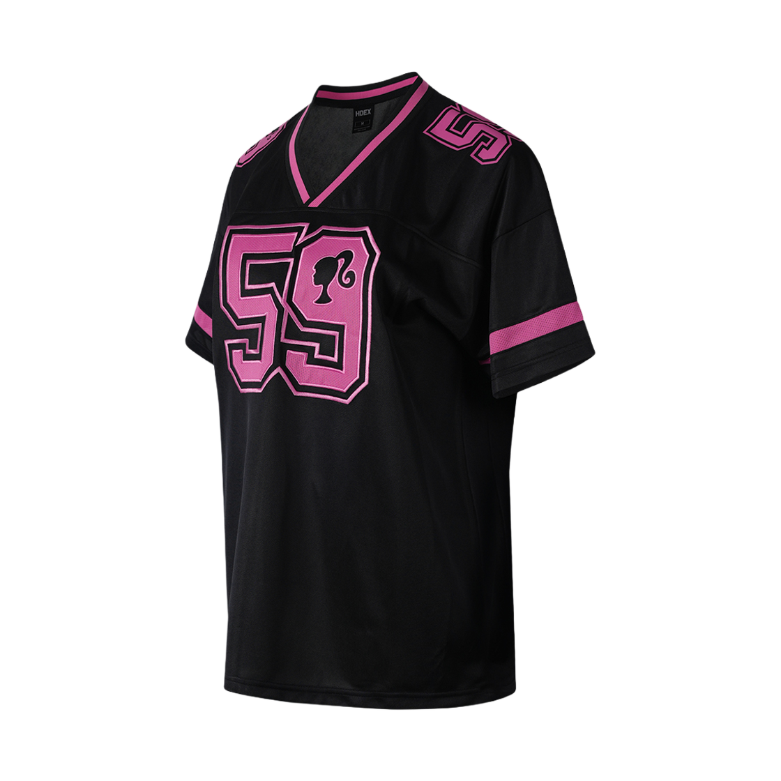 에이치덱스 X 바비 풋볼 오버핏 숏 슬리브 블랙(HDEX X BARBIE Football Overfit Short Sleeve Black) - 1