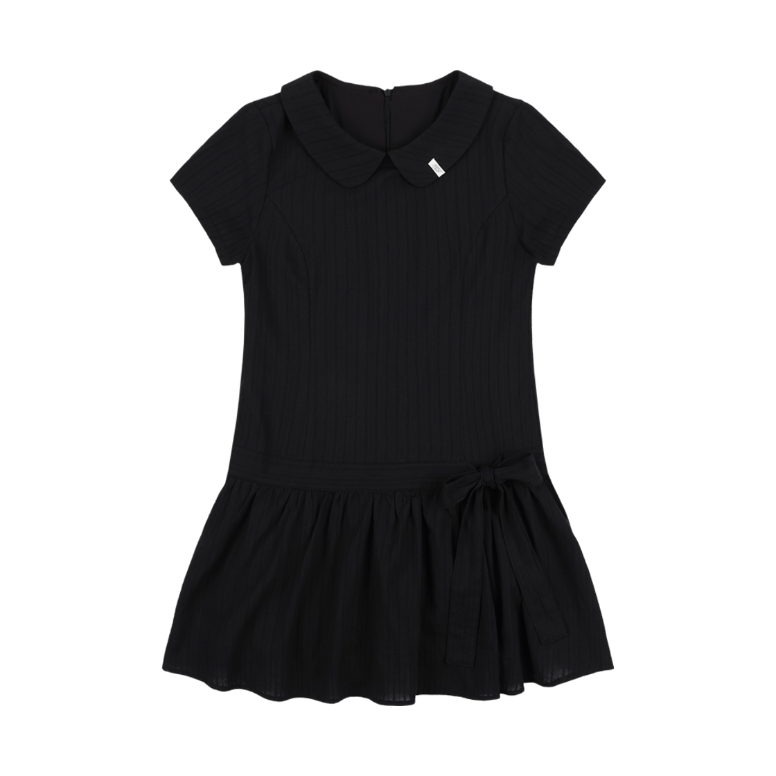 팬시클럽 리본 로우라이즈 미니원피스 블랙