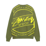 Stussy Laguna Icon Sweater Dark Green