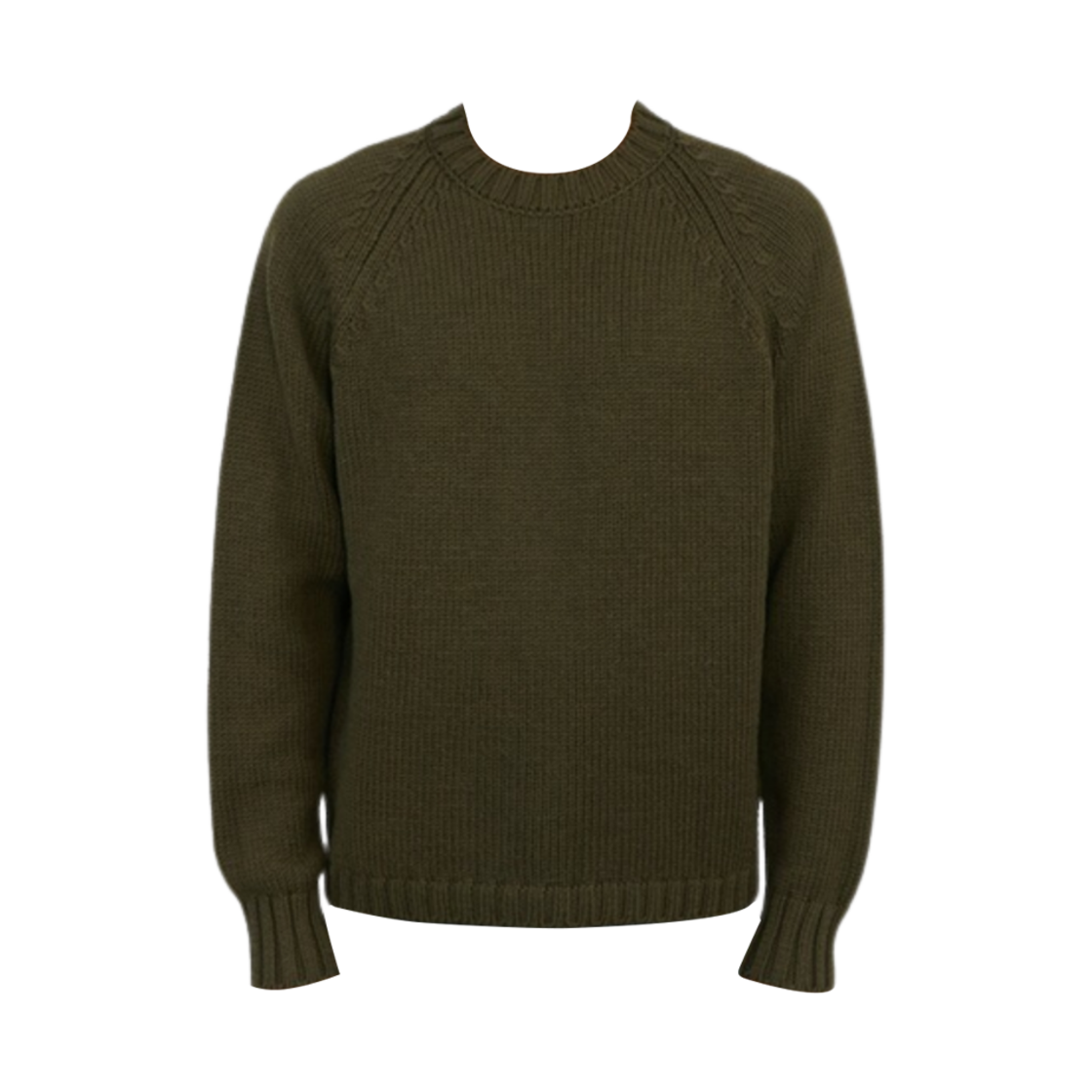 22CTCUM01199-006450-659 Ten C Round Neck Wool Knit Dark Green