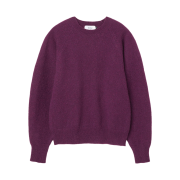 Knitted Shaggy Dog Wool 100% Round Knit Purple