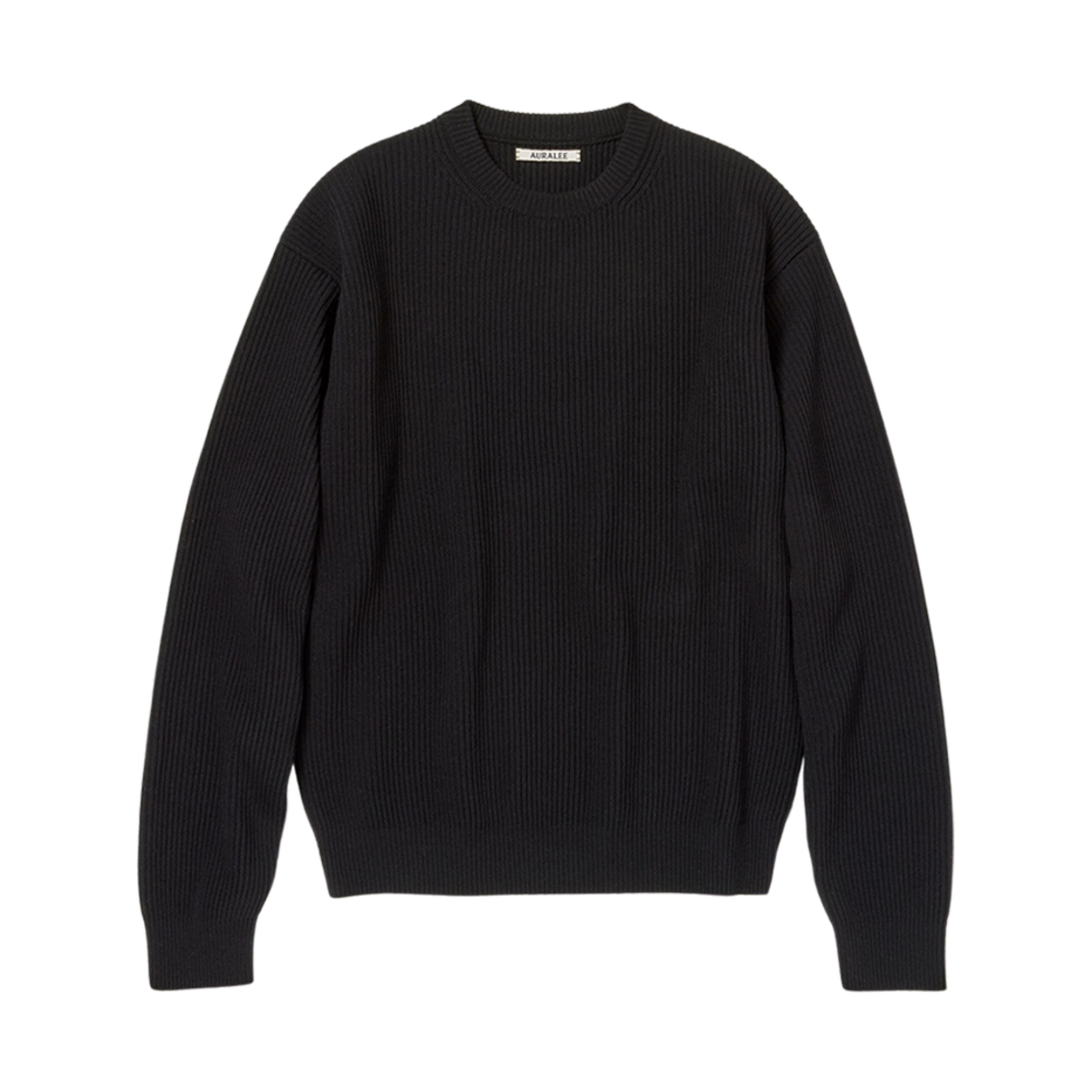 오라리 슈퍼 파인 울 립 니트 P/O 블랙(Auralee Super Fine Wool Rib Knit P/O Black)