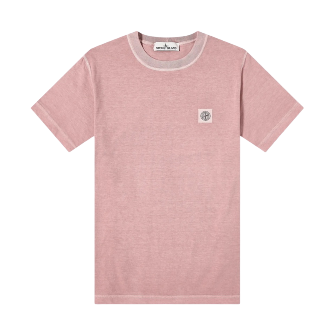 741523757-V0186 Stone Island 23757 Cotton Jersey Garment Dyed Fissato Treatment Short Sleeve T-Shirt Rose Quartz - 21SS
