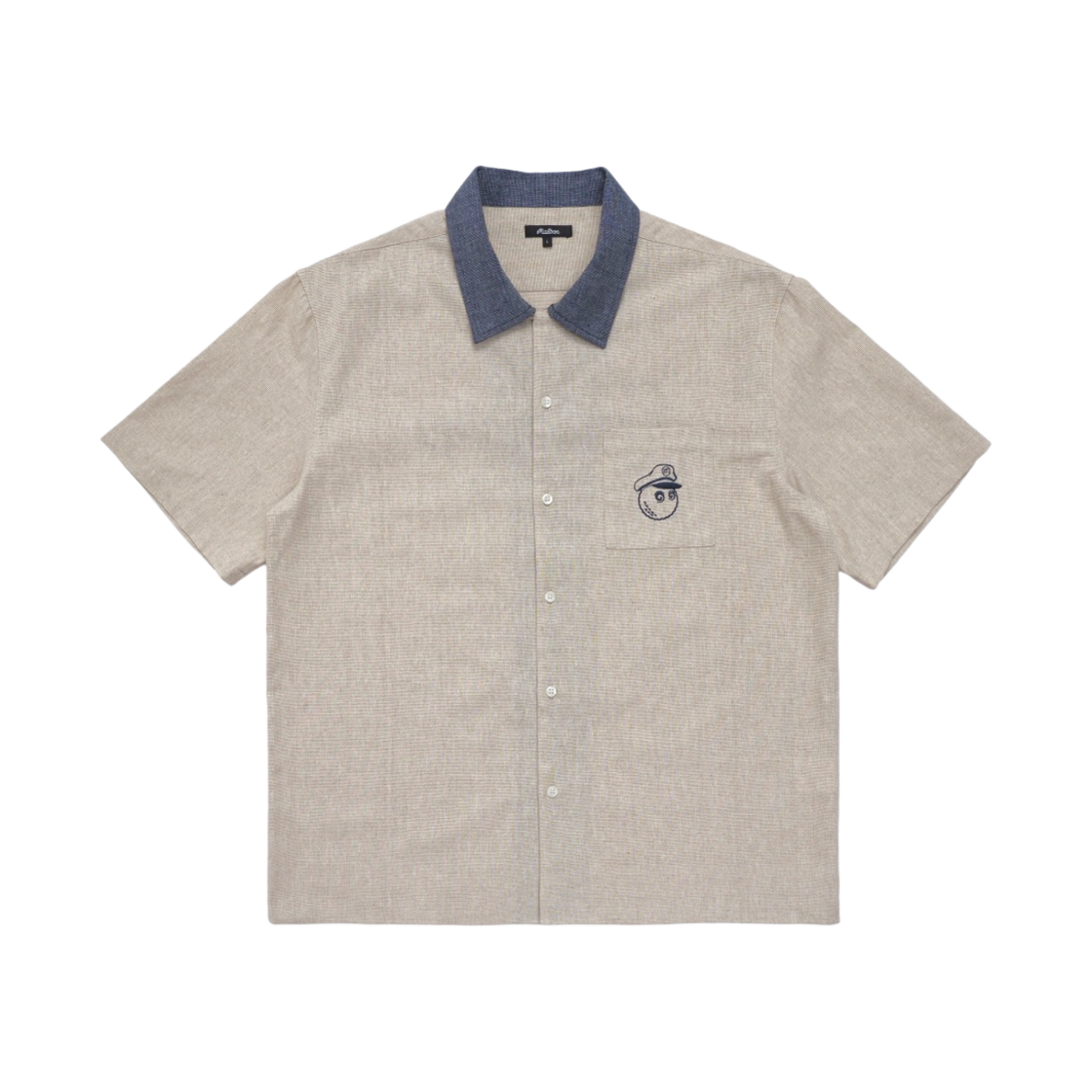 말본 골프 요트 클럽 린넨 셔츠 샌드(Malbon Golf Yacht Club Linen Shirt Sand) - 1