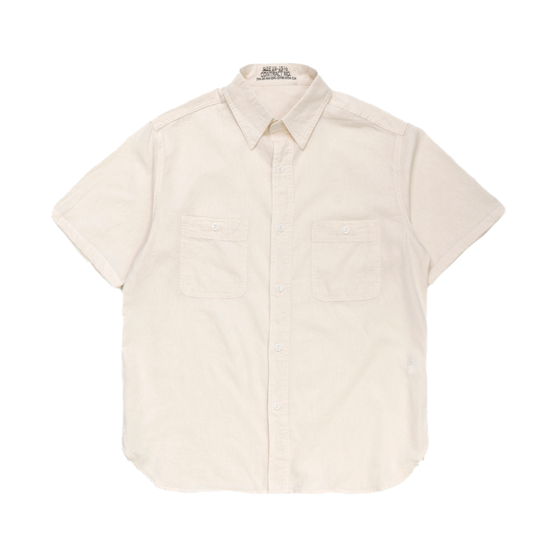 와이엠씨엘 케이와이 US 타입 샴브레이 셔츠 쇼츠 슬리브 (50's 모델) 내추럴(YMCL KY US Type Chambray Shirt Short Sleeve (50's Model) Natural)