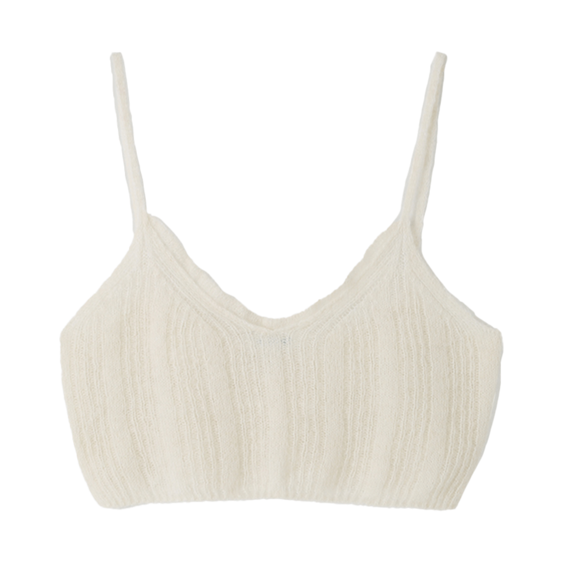 P0000BWM Tannat T/T Chop Knit Bustier Ivory