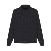 Essentials Cable Knit Turtleneck Sweater Iron - 22SS