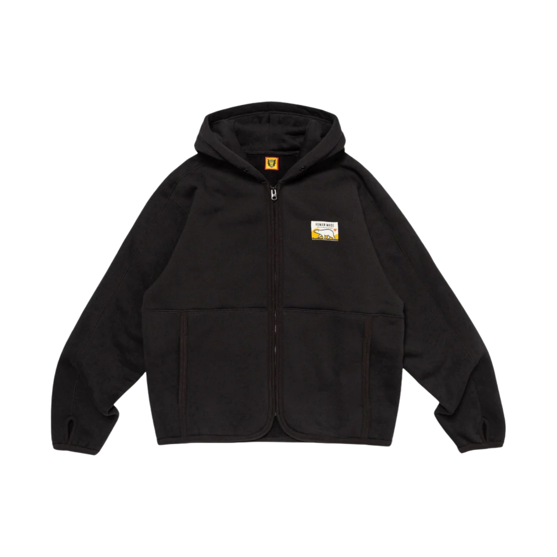 휴먼 메이드 플리스 스웨트 집업 후드 블랙(Human Made Fleece Sweat Zip Hoodie Black) - 2