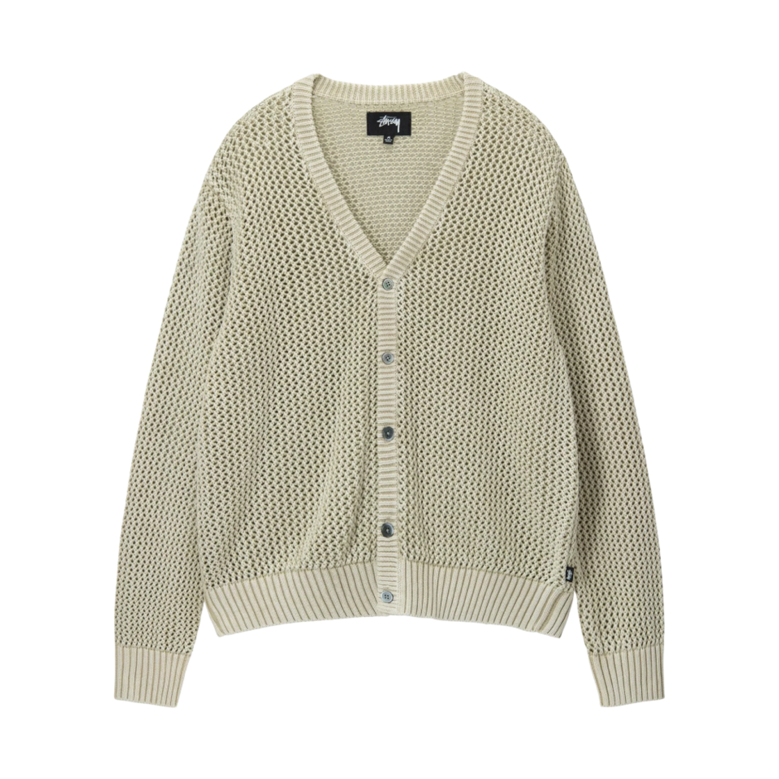 STUSSY LOOSE GAUGE CARDIGAN 青 L STUSSY PIGMENT DYED LOOSE GAUGE