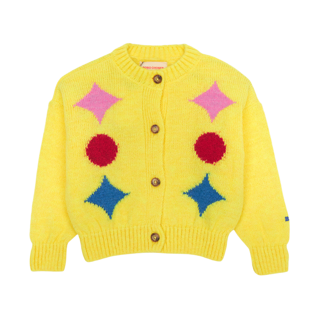 (키즈) 보보쇼즈 가디건 옐로우((Kids) Bobo Choses Cardigan Yellow) - 1