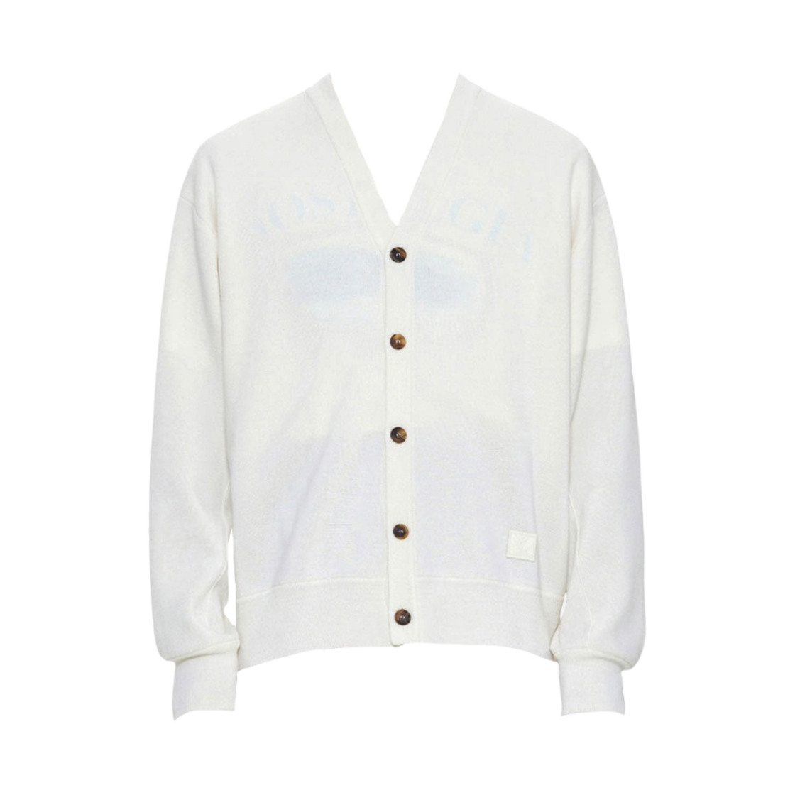 우영미 울 레더 라벨 가디건 아이보리 - 22FW(Wooyoungmi Wool Leather Label Cardigan Ivory - 22FW) - 1