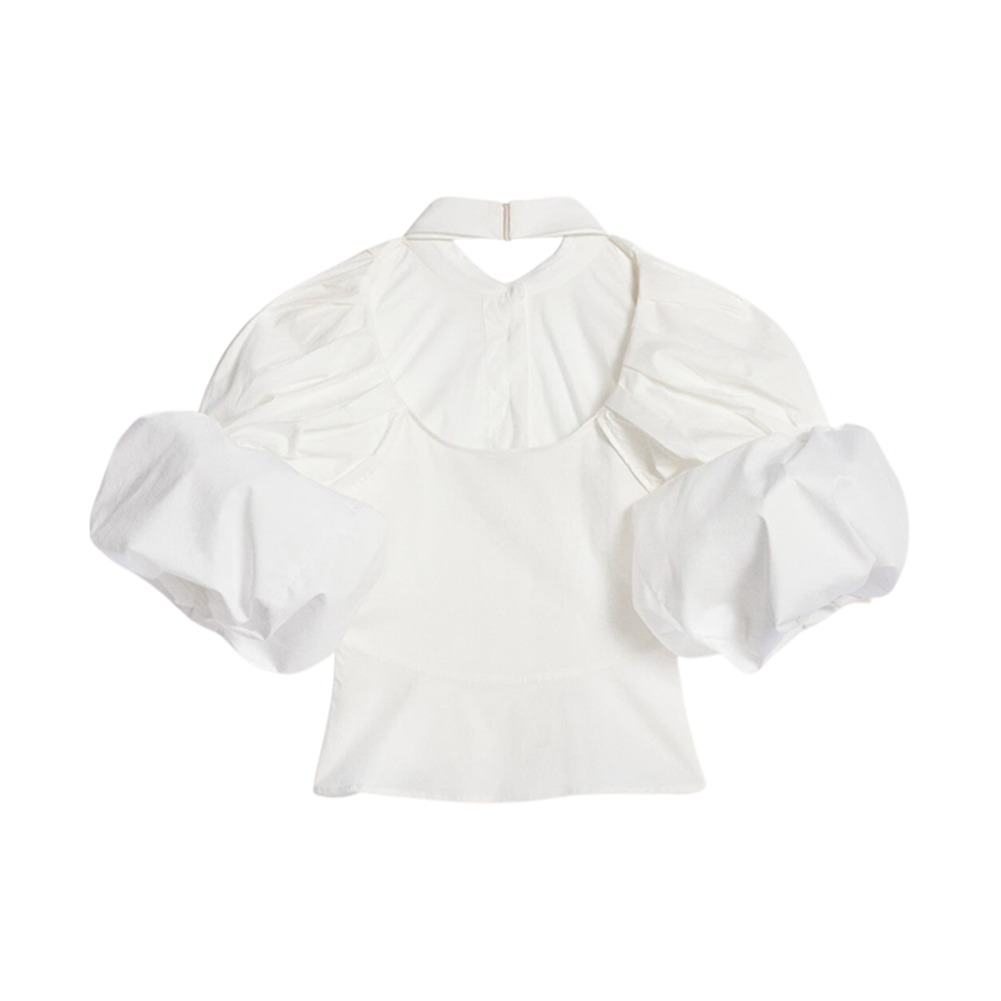 (W) 자크뮈스 라 슈미즈 마라카 퍼프 슬리브 셔츠 화이트((W) Jacquemus La Chemise Maraca Puffed Sleeve Shirt White) - 2
