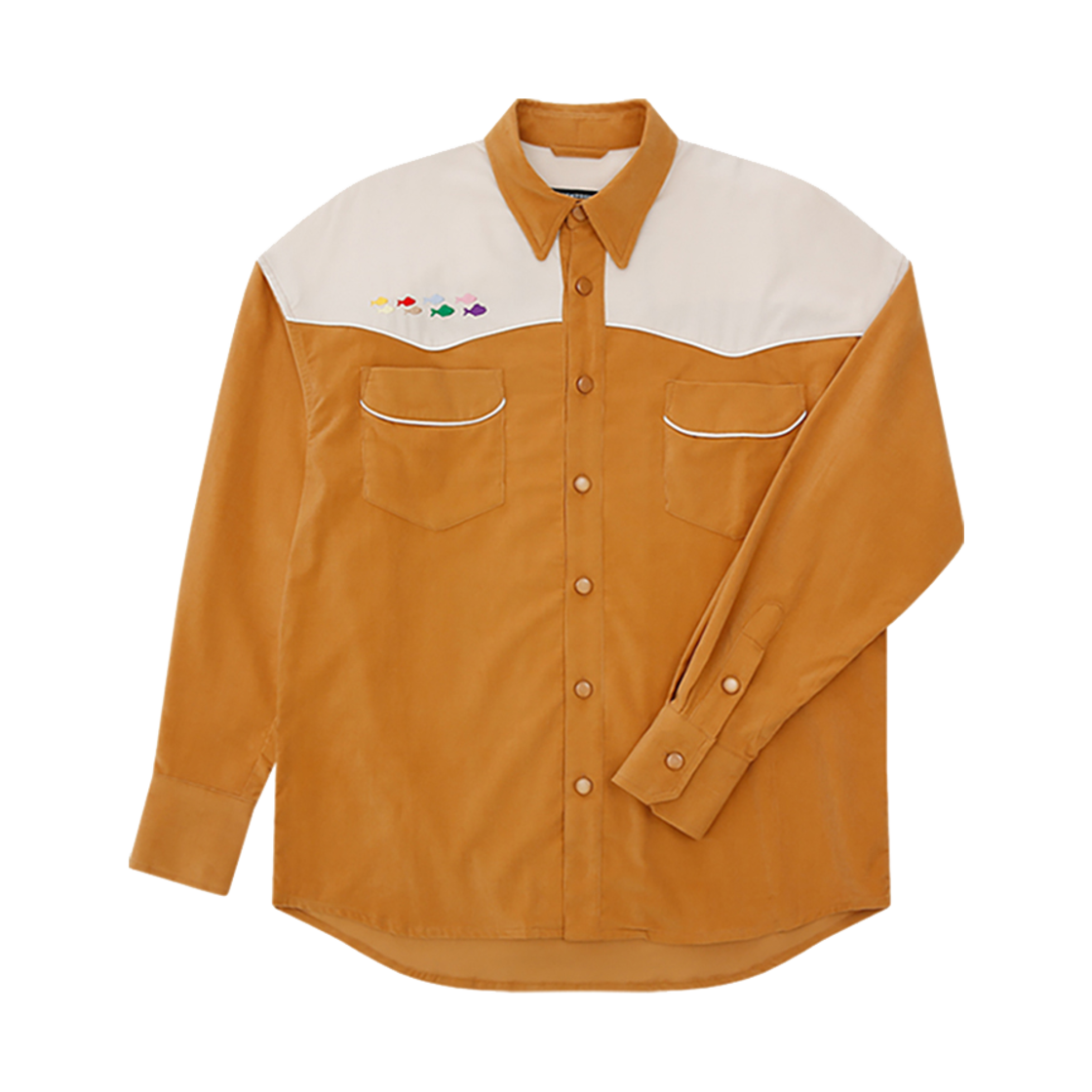 SS24SLS023CL Hongwoosung Embroidery Western Shirts Camel