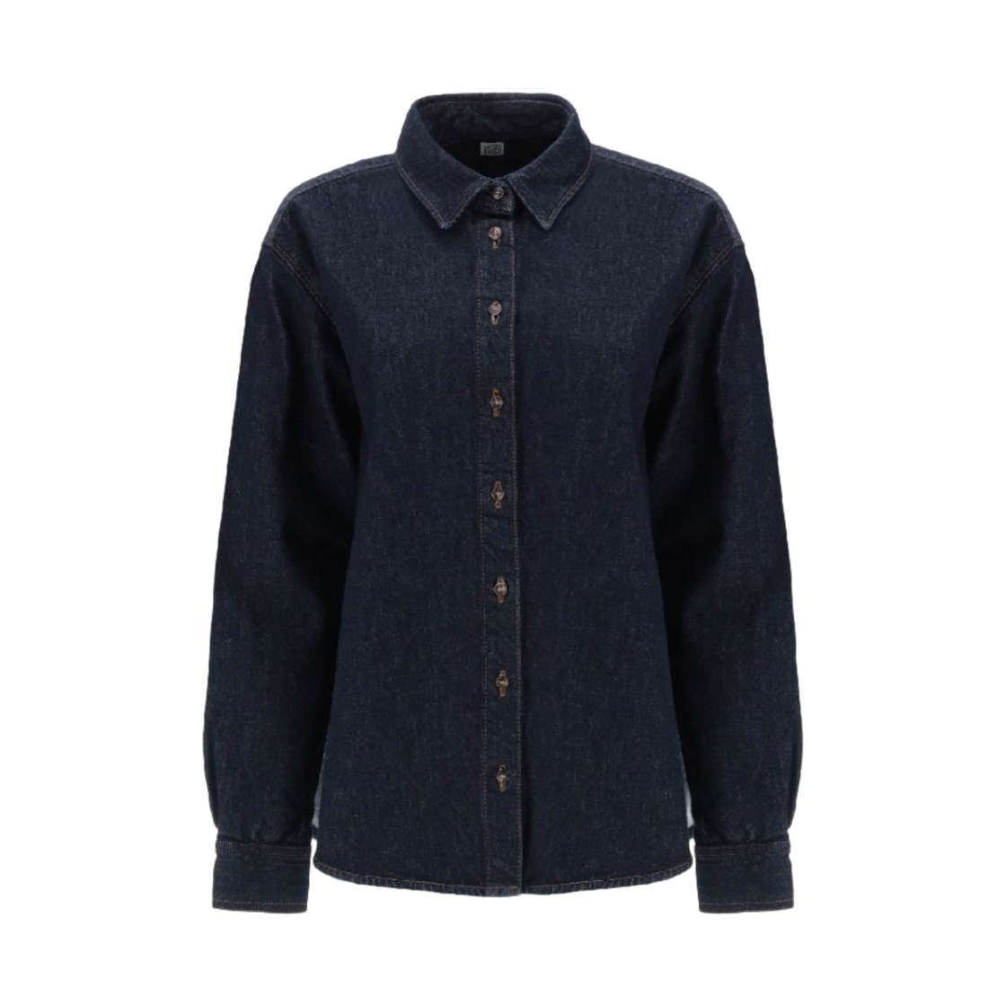 234-WRTWTP241-FB0045-062 (W) Toteme Signature Denim Shirt Dark Indigo