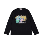 The Museum Visitor Child Drawing Long Sleeve Black