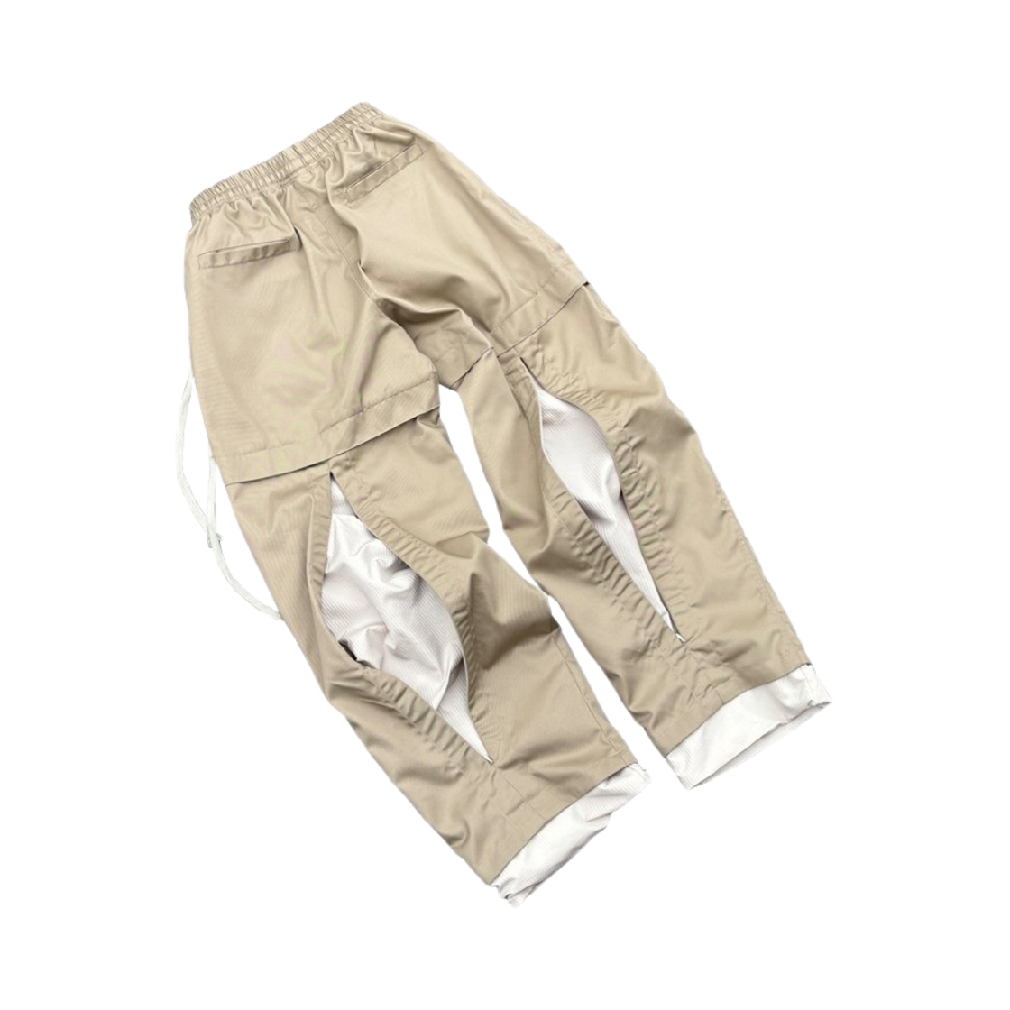 W042 Wapworks Office Back Slit Pants Beige