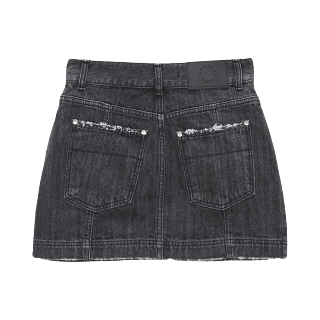 (W) 마뗑킴 더블 지퍼 데님 미니 스커트 블랙((W) Matin Kim Double Zipper Denim Mini Skirt Black) - 2