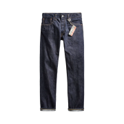 Double RL Low Straight One Wash Selvedge Jeans One Time Wash