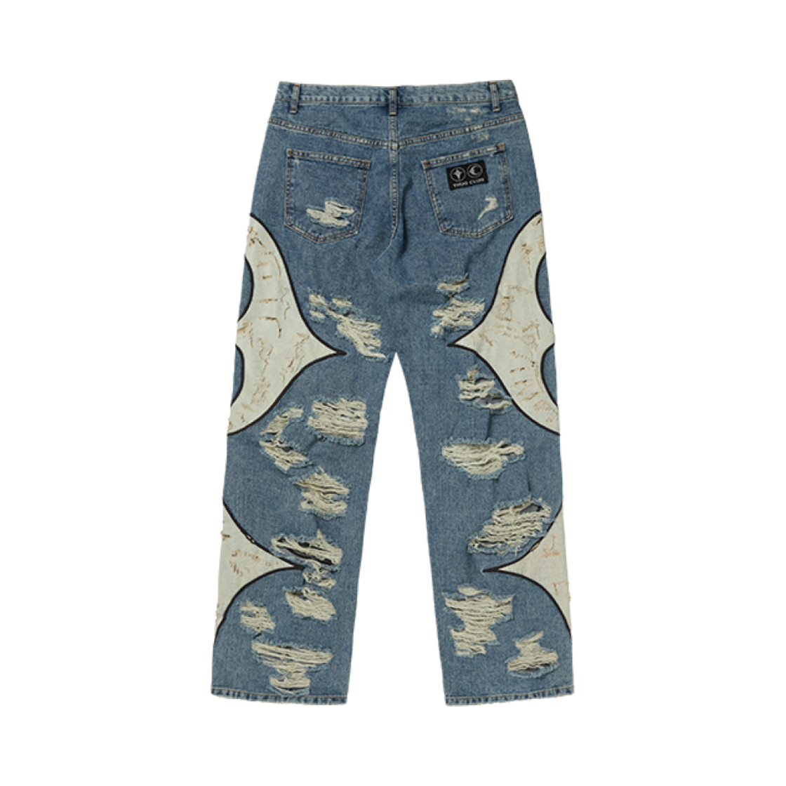 떠그 클럽 TC 레더 워싱 데님 팬츠 워 버전 블루(Thug Club TC Leather Washing Denim Pants War Ver. Blue) - 2