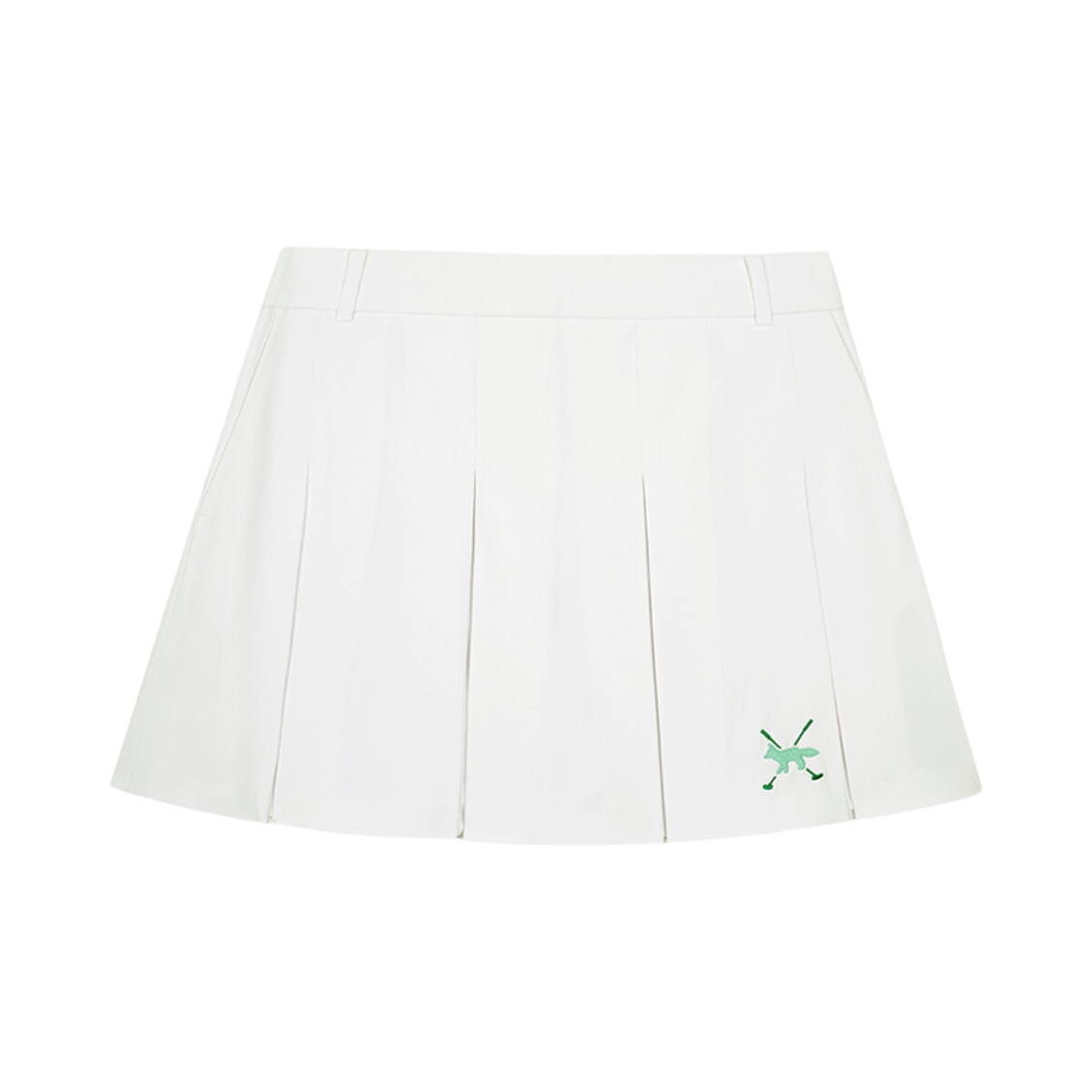 메종 키츠네 프로파일 폭스 미니 스커트 화이트(Maison Kitsune Profile Fox Mini Skirt White) - 1