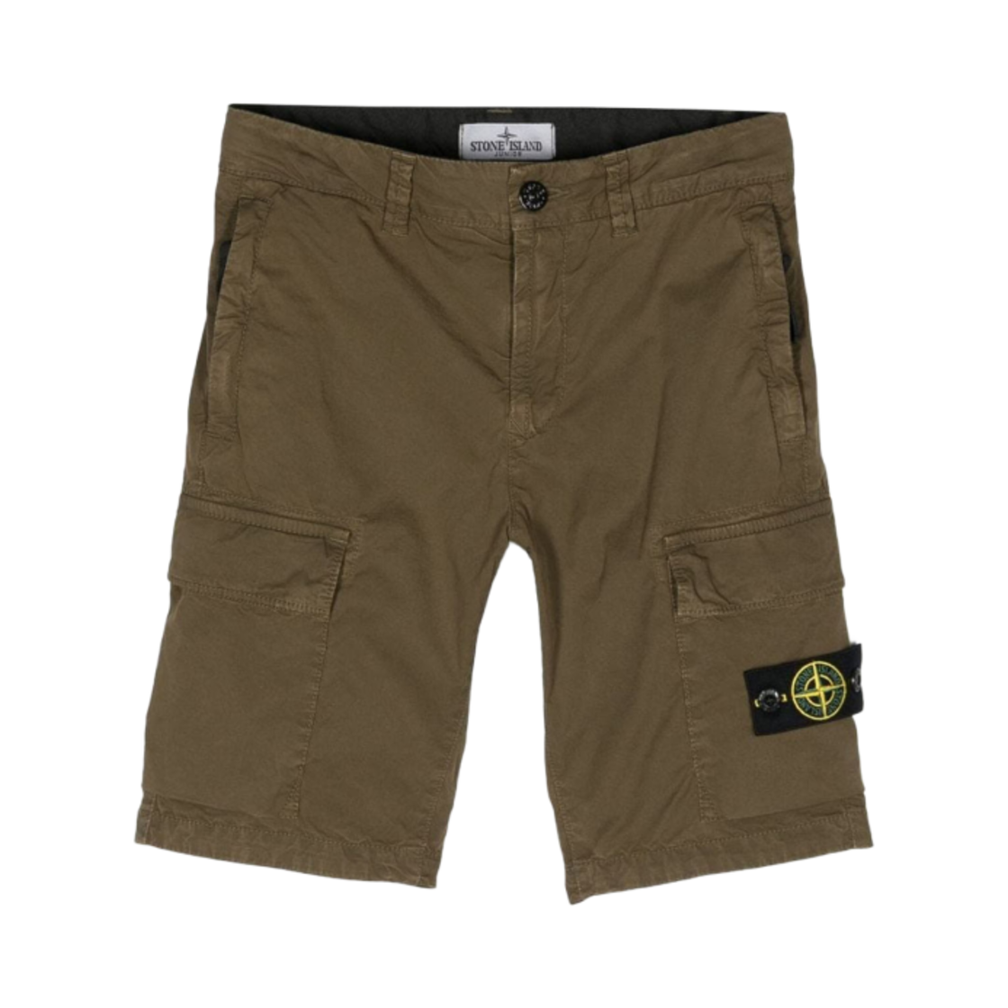 7816L0210-V0154 (Kids) Stone Island L0210 Wappen Logo Patch Shorts Khaki - 23SS