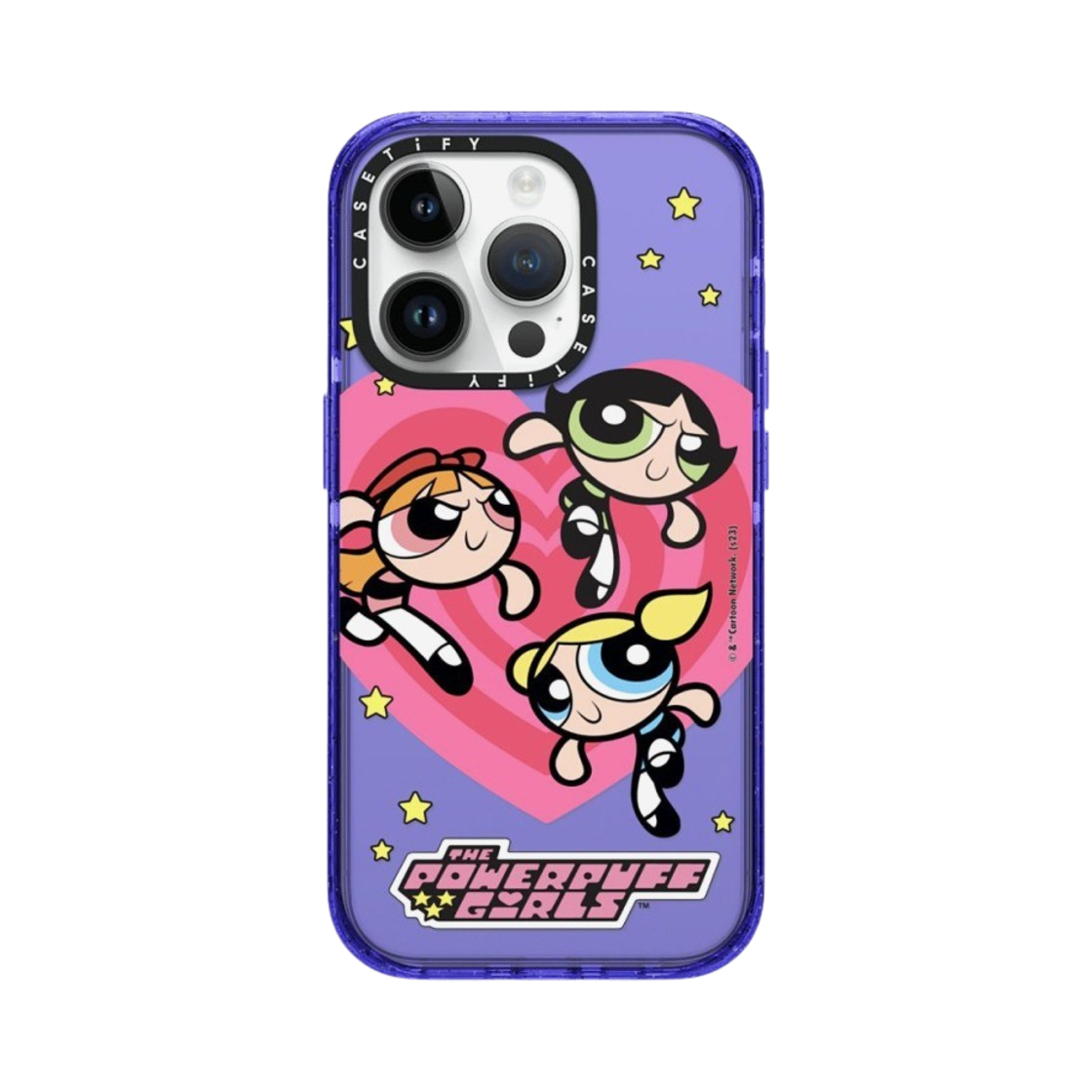 케이스티파이 x 파워퍼프걸 아이폰 하트 임팩트 케이스 반투명 페리 퍼플(Casetify x The Powerpuff Girls iPhone Heart Impact Case Sheer Peri Purple) - 1