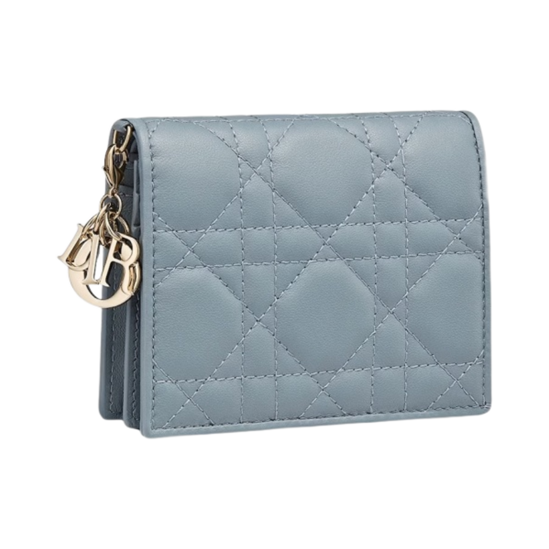 디올 미니 레이디 지갑 까나쥬 램스킨 클라우드 블루(Dior Mini Lady Wallet Cannage Lambskin Cloud Blue) - 2