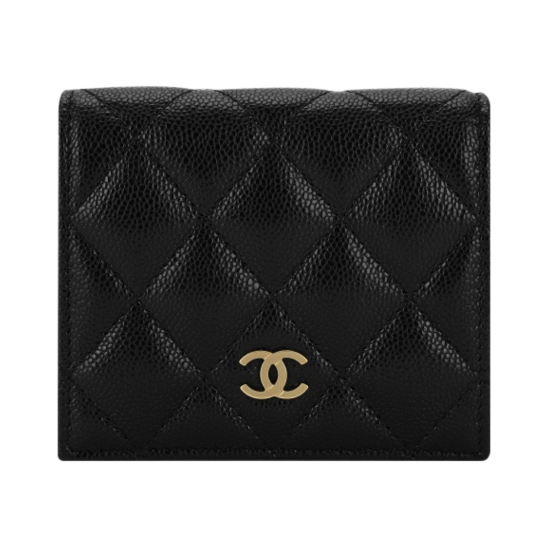 AP3178-B10583-C3906 Chanel Small Flap Wallet Grained Shiny Calfskin & Gold Black