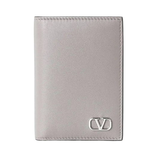 Valentino Vlogo Signature Bi-Fold Wallet Pearl Grey