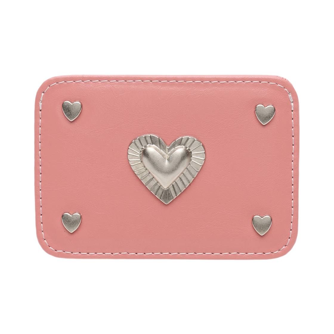 르마스크 파이 하트 슬림 카드지갑 코랄(Le Masque Pie Heart Slim Card Wallet Coral)