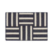 Bottega Veneta Cassette Card Case Navy White