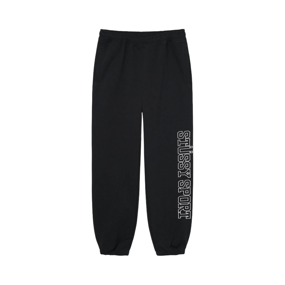 스투시 스포츠 아플리케 팬츠 블랙(Stussy Sport Applique Pants Black) - 1