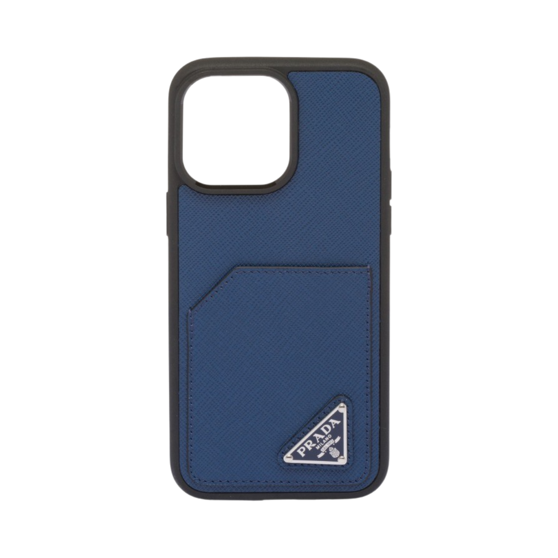 프라다 사피아노 레더 커버 아이폰 14 프로 맥스 블루에뜨(Prada Saffiano Leather Cover For iPhone 14 Pro Max Bluette)