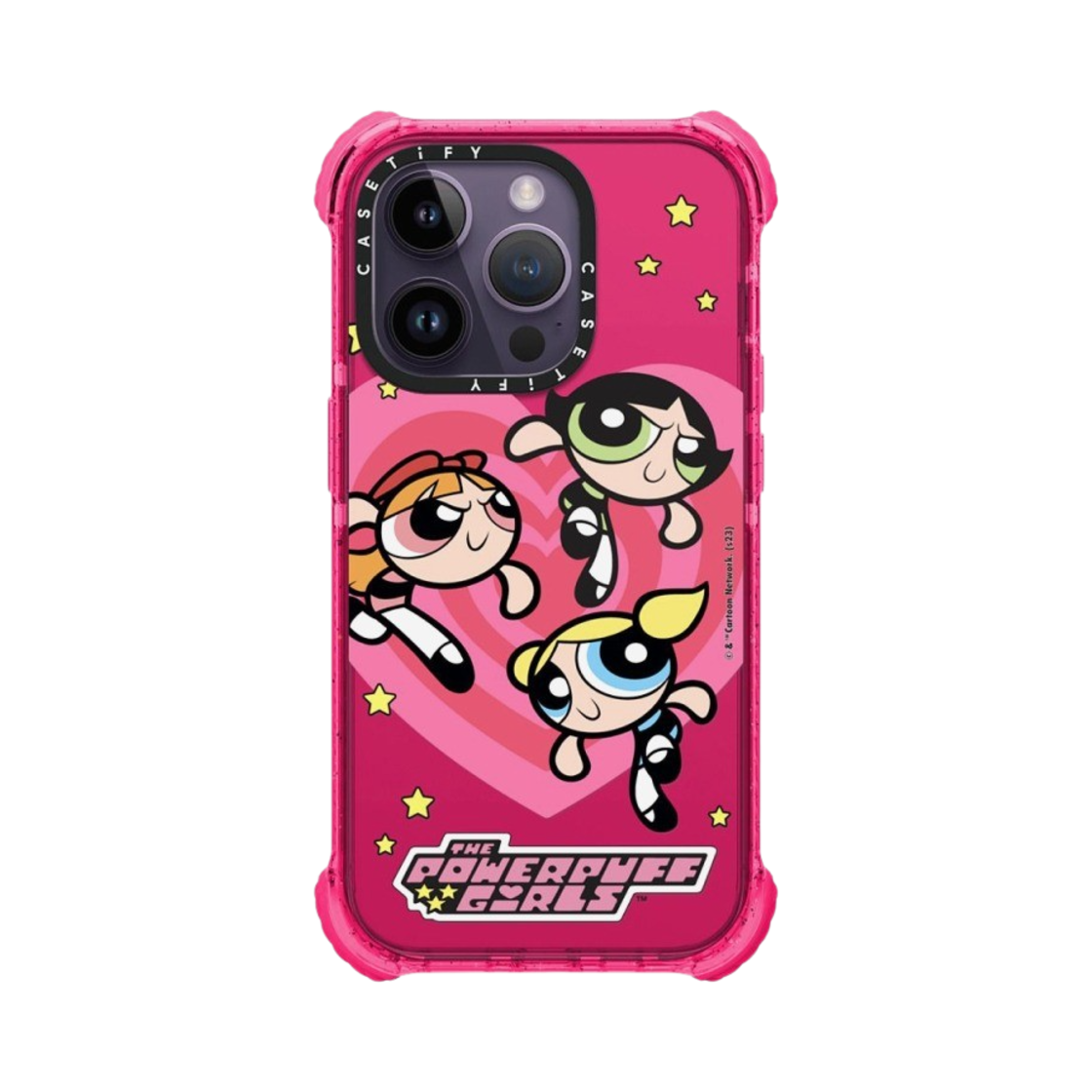 케이스티파이 x 파워퍼프걸 아이폰 하트 울트라 임팩트 범퍼 케이스 반투명 버블검(Casetify x The Powerpuff Girls iPhone Heart Ultra Impact Bumper Case Sheer Bubblegum) - 2