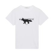 (W) Maison Kitsune Fox Stamp Classic T-Shirt White