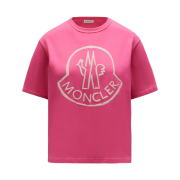 (W) Moncler Logo T-Shirt Bubblegum Pink - 22SS