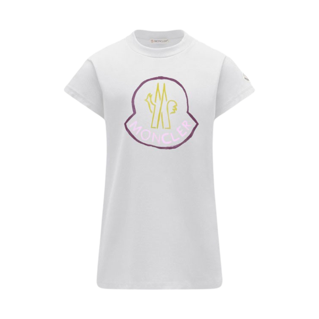(키즈) 몽클레르 로고 티셔츠 실크 화이트 - 22SS((Kids) Moncler Logo T-Shirt Silk White - 22SS) - 1