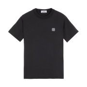 Stone Island 23757 Cotton Jersey Garment Dyed Fissato Treatment Short Sleeve T-Shirt Black - 23SS