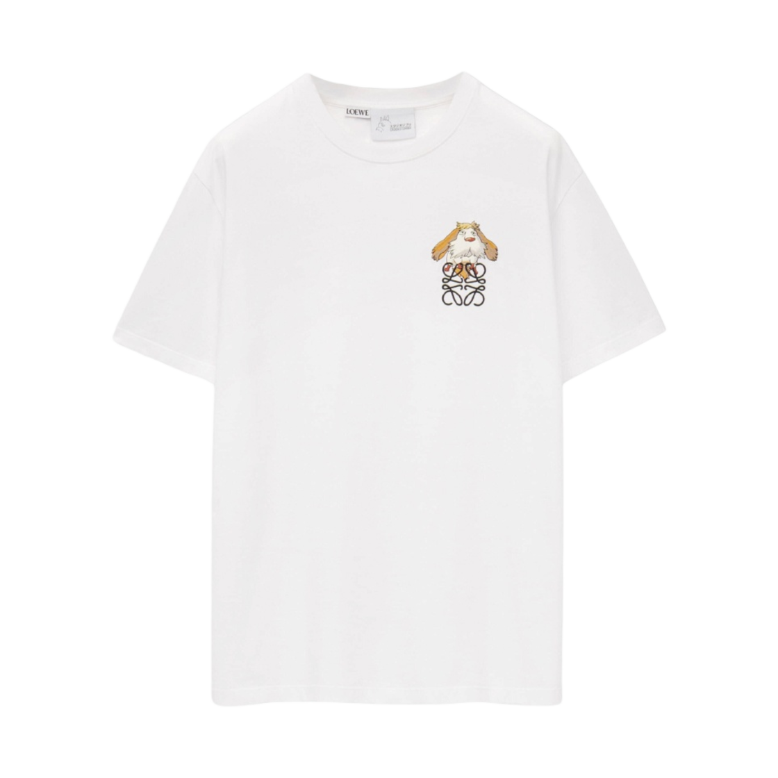 로에베 x 하울의 움직이는 성 힌 애너그램 코튼 티셔츠 화이트(Loewe x Howl's Moving Castle Heen Anagram T-Shirt in Cotton White) - 1