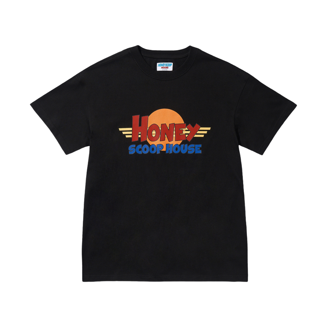 허니스쿱하우스 S 윙 로고 티셔츠 블랙(Honey Scoop House S Wing Logo T-Shirt Black)