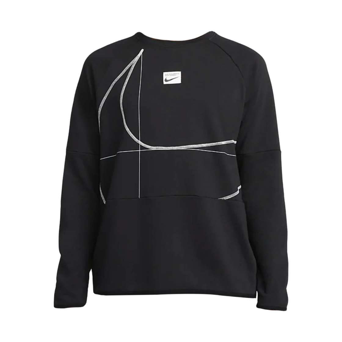 나이키 드라이핏 롱슬리브 플리스 피트니스 탑 블랙 - 아시아(Nike Dri-Fit Long Sleeve Fleece Fitness Top Black - Asia) - 1