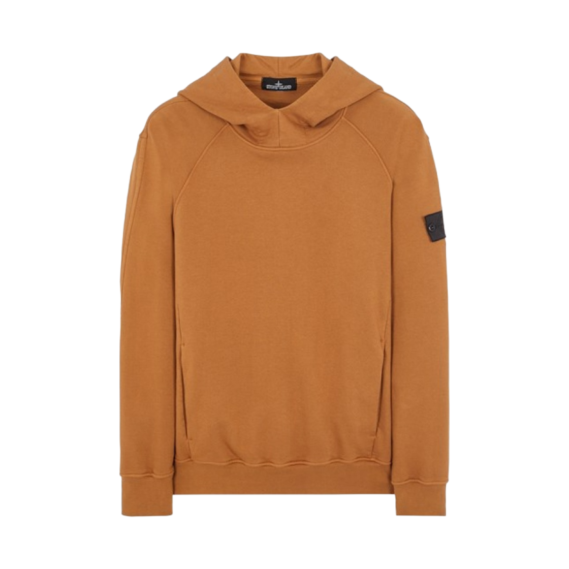 스톤 아일랜드 쉐도우 프로젝트 60219 자수 코튼 플리스 후드 스웨트셔츠 토바코 - 23SS(Stone Island Shadow Project 60219 Embroidery Cotton Fleece Hooded Sweatshirt Tobacco - 23SS)