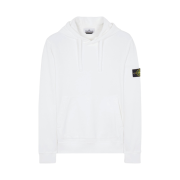 Stone Island 64120 Cotton Fleece Hooded Sweatshirt White - 22FW